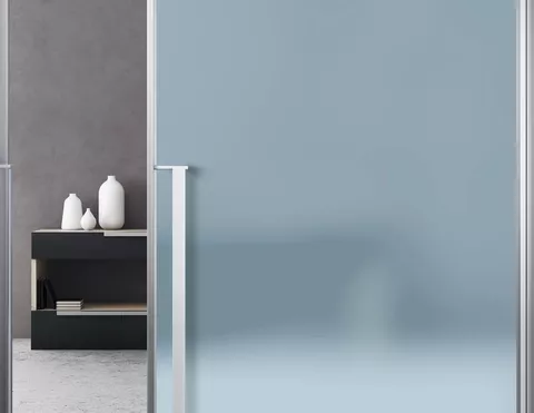 Milchglasfolie Blau im Zuschnitt