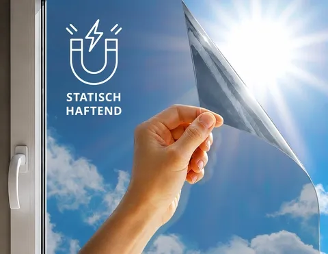 Sonnenschutzfolie Static Medium: Statisch haftender Sonnen- & UV-Schutz mit Spiegeloptik