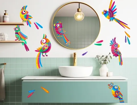 Wandtattoo Funky Kakadus