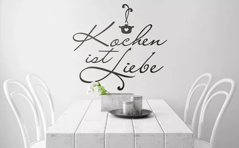 Schriftzug Wandtattoo Küche