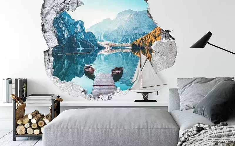 Wandtattoo Wohnzimmer 3D