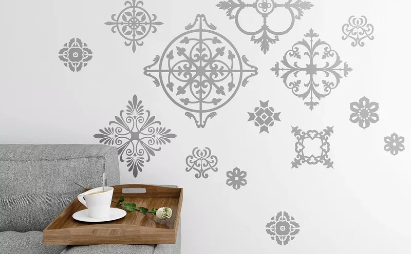 Wandtattoo Wohnzimmer Ornamente