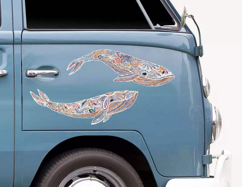 Autoaufkleber Wal Magie Zentangle-Style Autoaufkleber Wal Magie Zentangle-Style