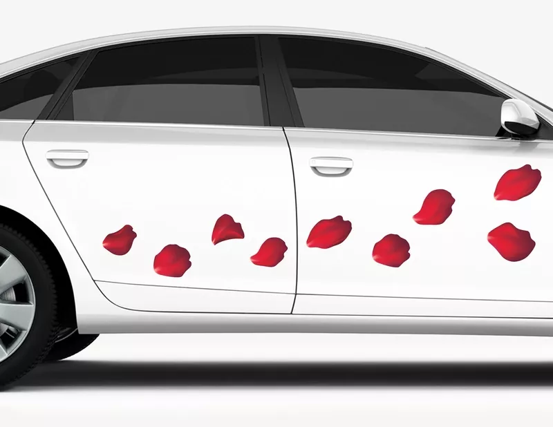 Autoaufkleber Rote Rosenblätter Autoaufkleber Rote Rosenblätter