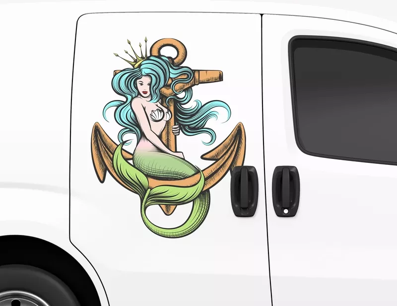 Autoaufkleber Meerjungfrau Pearlia