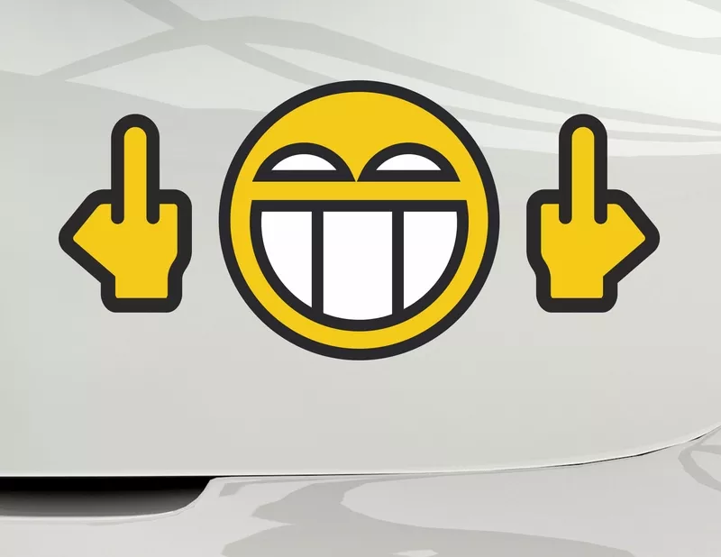 Autoaufkleber FO Smiley