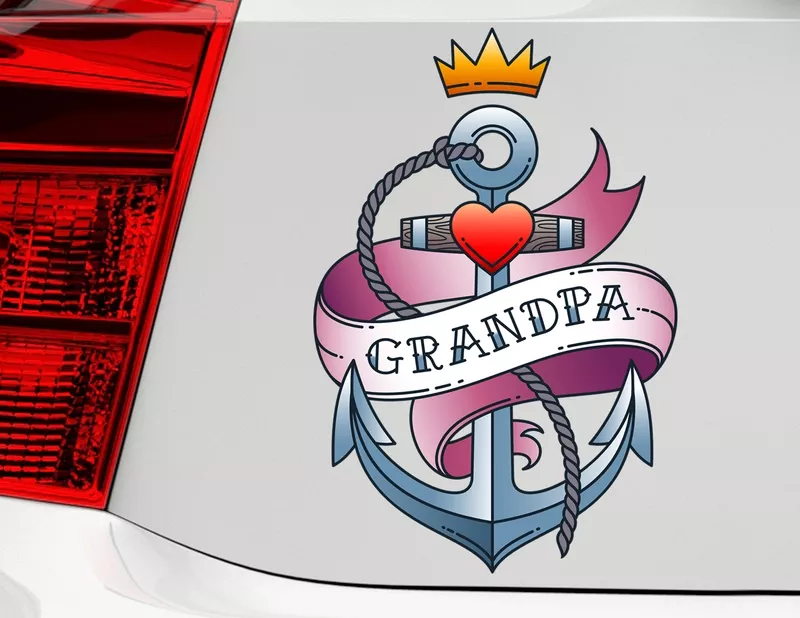 Autoaufkleber Grandpa Anchor