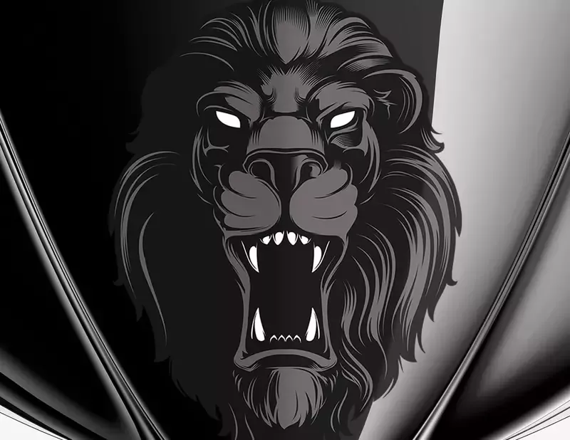 Autoaufkleber Black Lion Head Autoaufkleber Black Lion Head