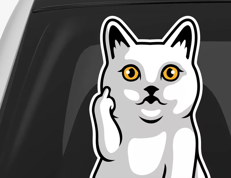 Autoaufkleber FU Kitty