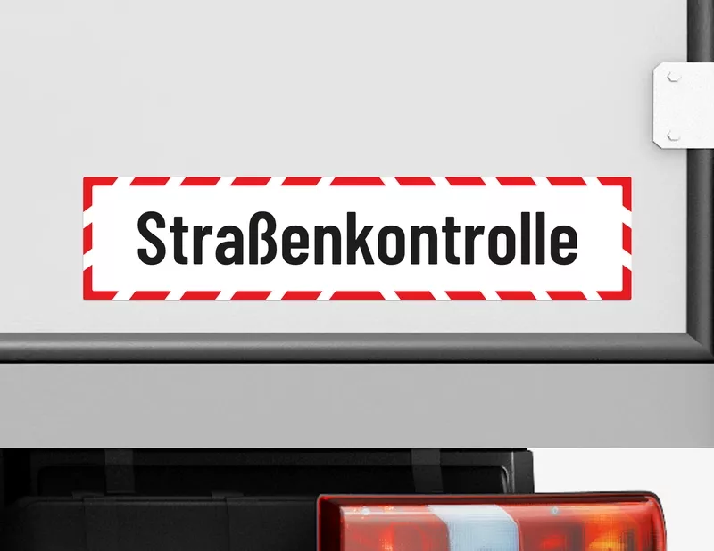 Autoaufkleber Straßenkontrolle