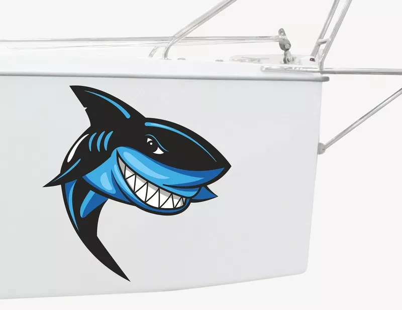 Bootsaufkleber Haifisch Chucky