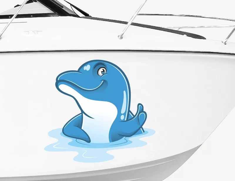 Bootsaufkleber Harvey der Delfine