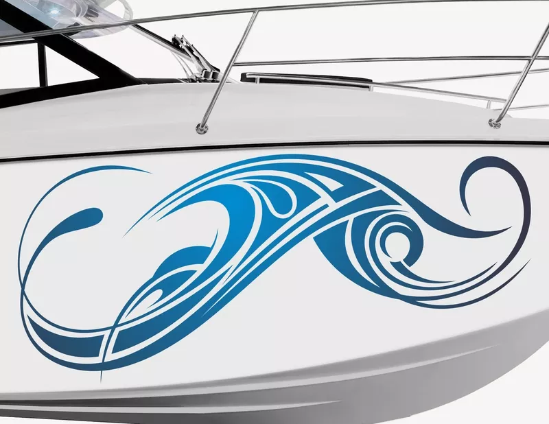 Bootsaufkleber Tribal Wave Paora