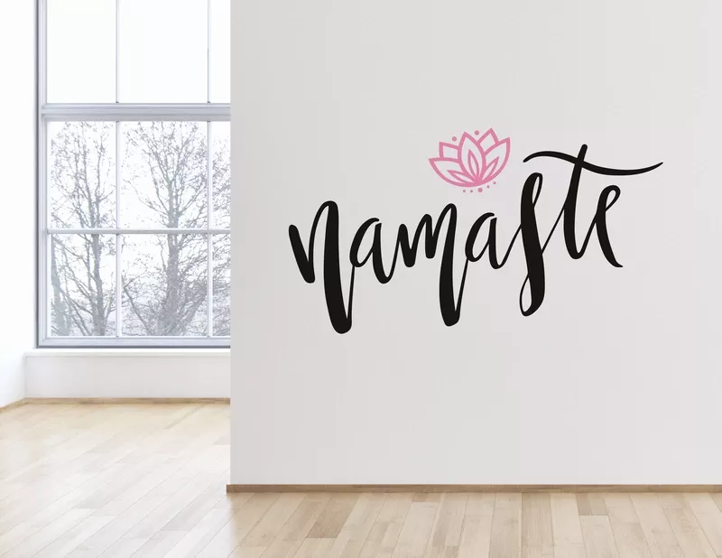 Aufkleber Lotos Namaste