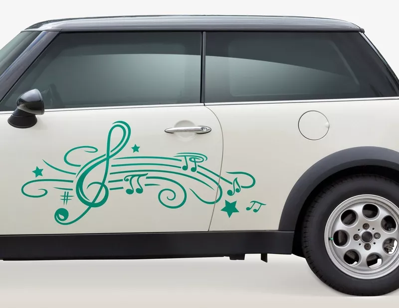 Autoaufkleber "Notenzeile Swing"
