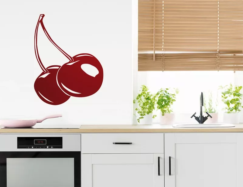 Wandtattoo "Amarena Kirsch-Duett": Frisch vom Baum gepflückt Wandtattoo "Amarena Kirsch-Duett": Frisch vom Baum gepflückt