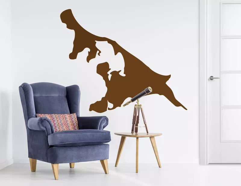 Wandtattoo "Usedom": Ostseeinsel in Meck Pomm mit Steilküste