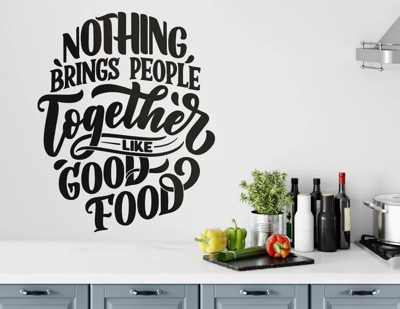 Wandtattoo Food brings People together