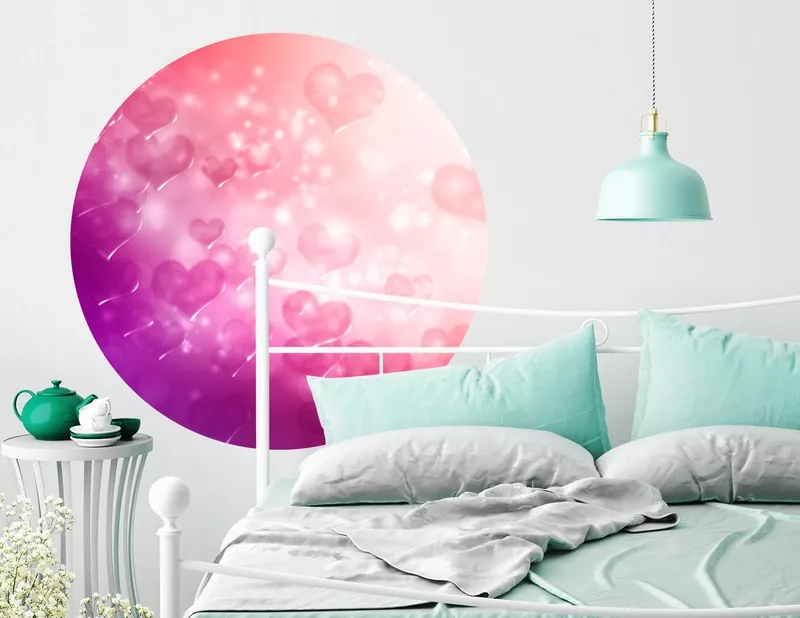 Wandtattoo Pink Hearts