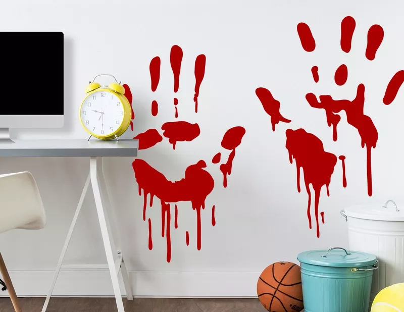 Wandtattoo Bloody Hands