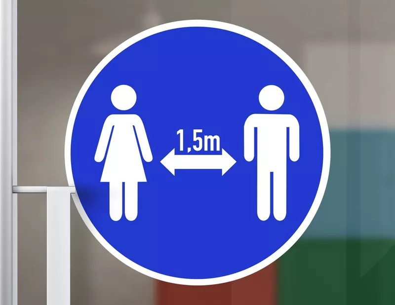 Wandtattoo Abstandsregeln