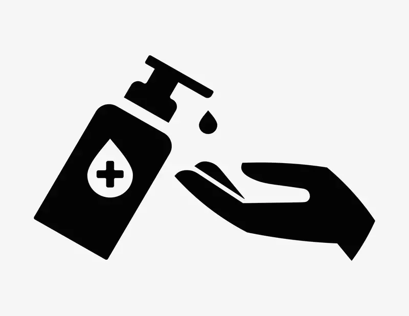 Hand-Desinfektion - Aufkleber für Gewerbe Hand-Desinfektion - Aufkleber für Gewerbe