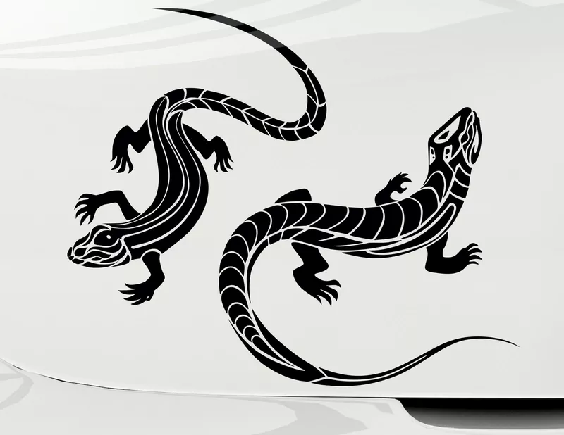 Autoaufkleber Tribal Lizards