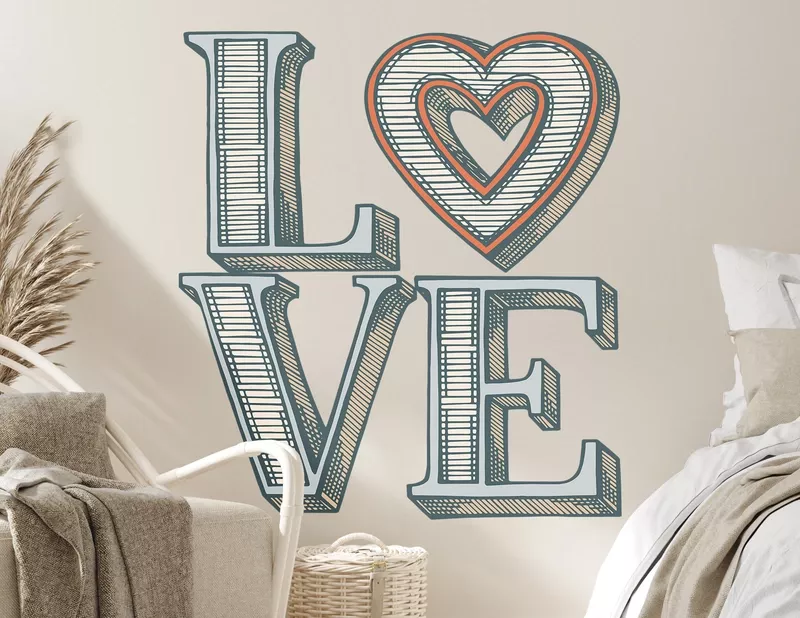 Wandtattoo Love in Letters