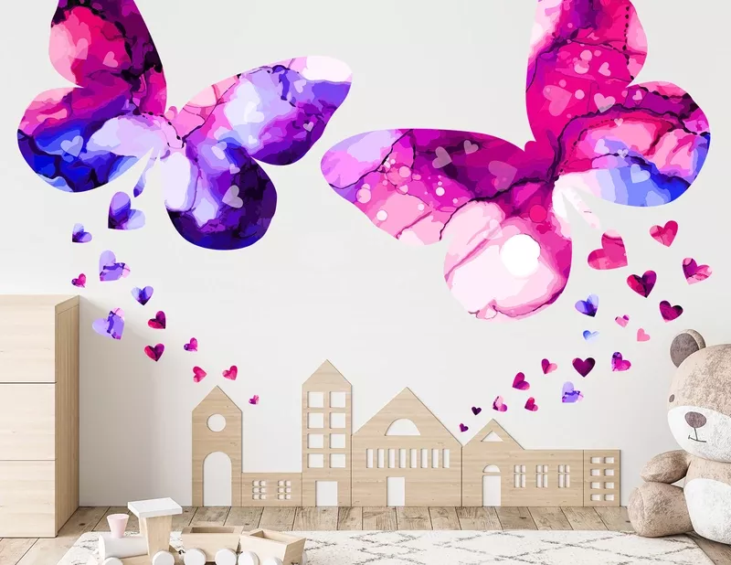 Wandtattoo Schmetterlingspaar