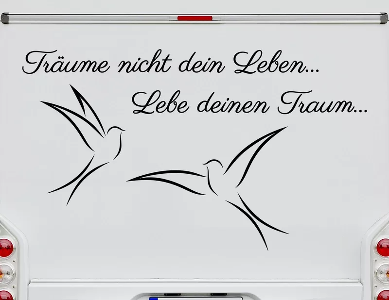Autoaufkleber Leben deinen Traum