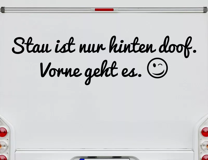 Autoaufkleber Stau ist doof