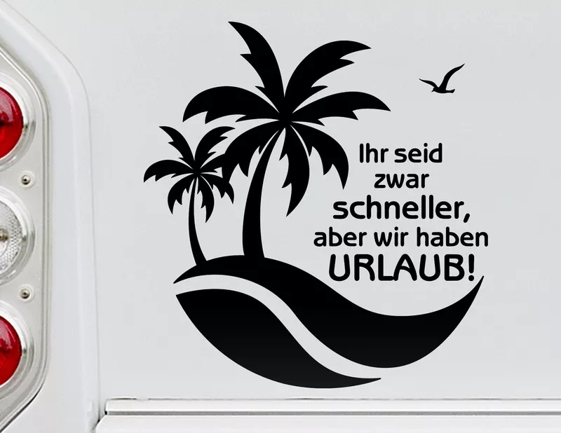 Autoaufkleber Wir haben Urlaub