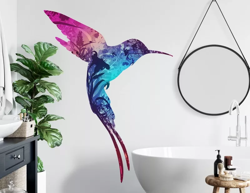Wandtattoo Humming Bird Tropica