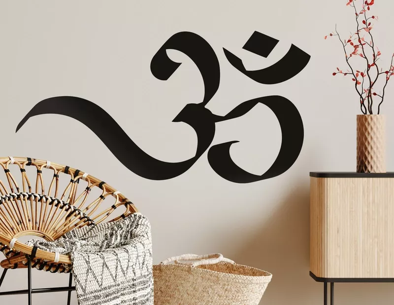 Wandtattoo Om Lettering