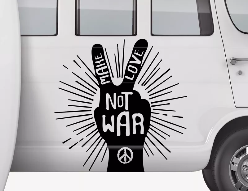 Autoaufkleber You better make Love not War