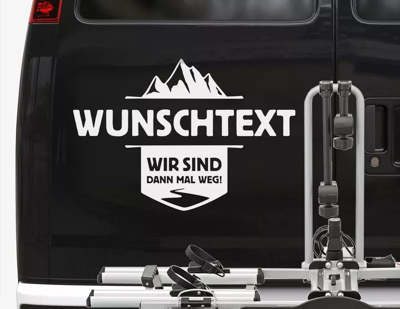 Autoaufkleber Wir sind dann mal weg!