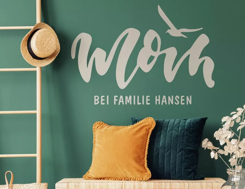Wandtattoo Moin bei Familie...