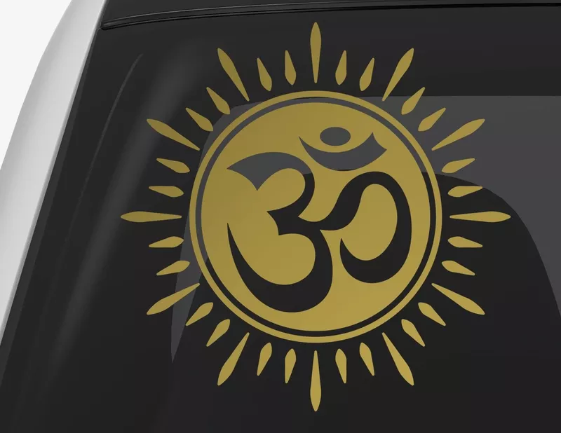 Autoaufkleber Strahlendes Om Autoaufkleber Strahlendes Om