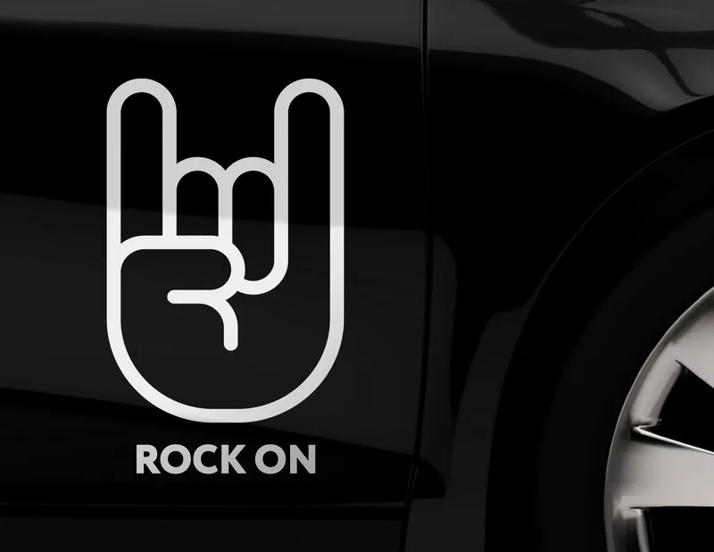 Autoaufkleber Rock on Autoaufkleber Rock on