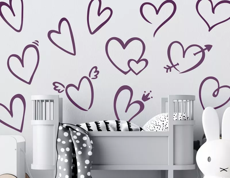 Wandtattoo Hearts of Love