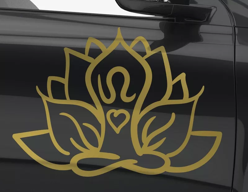 Autoaufkleber Yoga by Heart Autoaufkleber Yoga by Heart