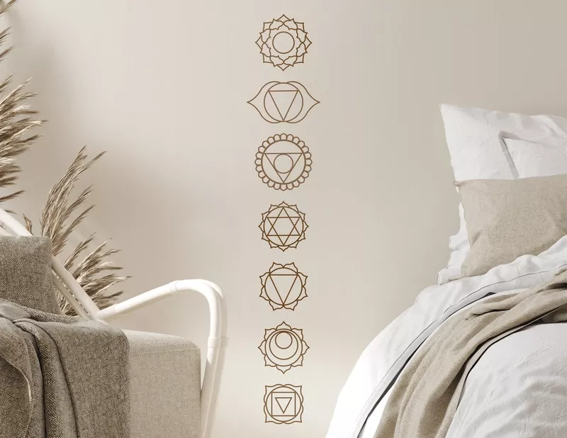Wandtattoo 7 Chakra Elements