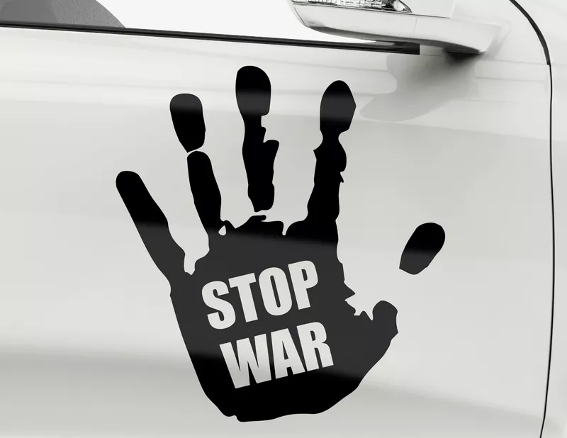 Autoaufkleber Stop War Hand Autoaufkleber Stop War Hand