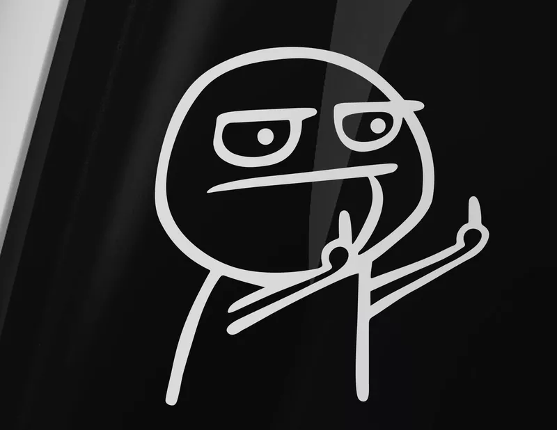 Autoaufkleber Mittelfinger Männchen Autoaufkleber Mittelfinger Männchen