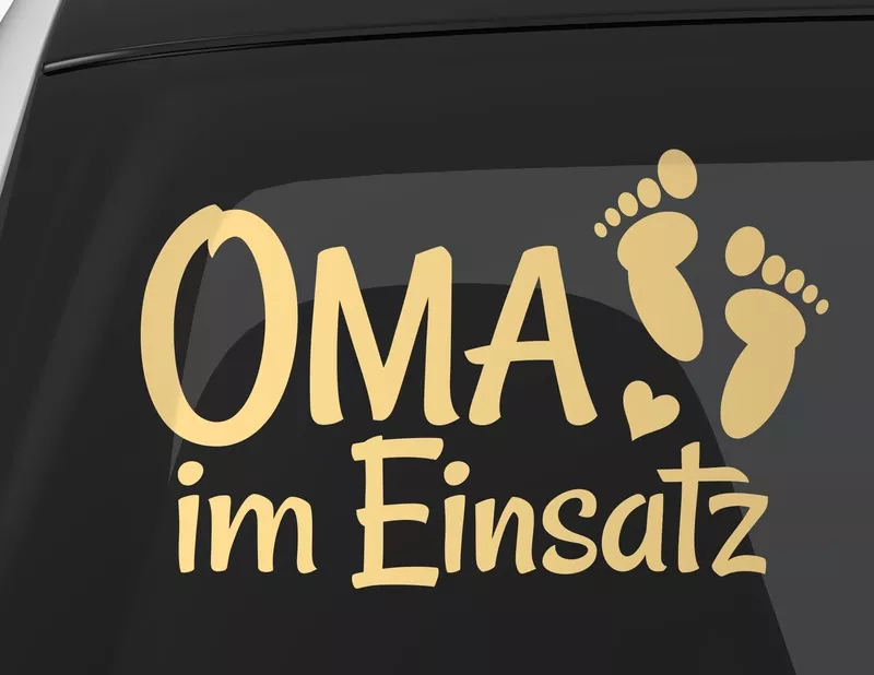 Autoaufkleber Oma im Einsatz
