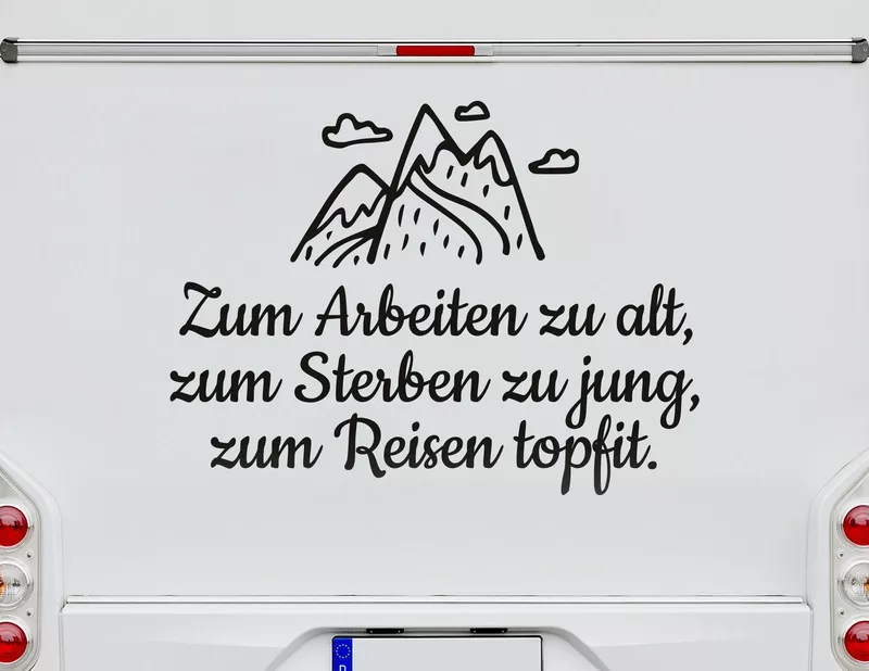 Autoaufkleber Zum Reisen topfit
