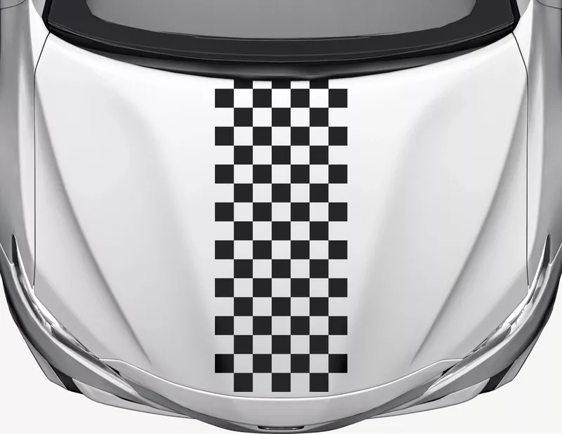 Autoaufkleber Rallyestreifen Karo #7