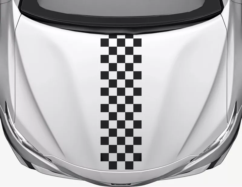 Autoaufkleber Rallyestreifen Karo #5