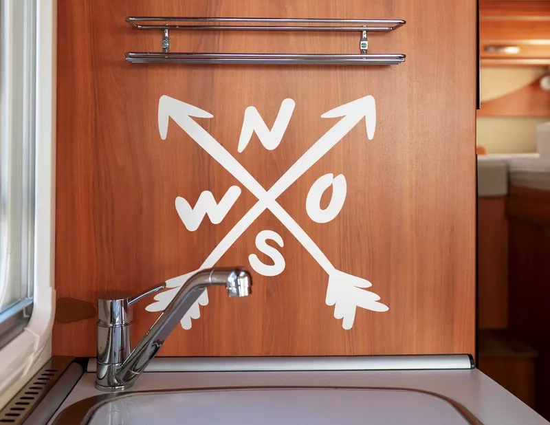 Autoaufkleber Reise Kompass Freestyle