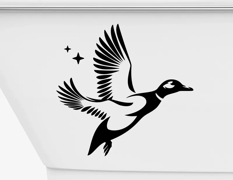 Bootsaufkleber Flying Duck